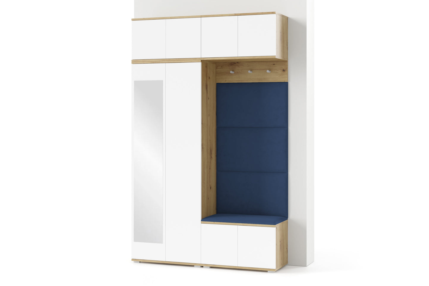 PK Sevilla 3 Hallway Wardrobe - Upholstered Panels in Various Colours