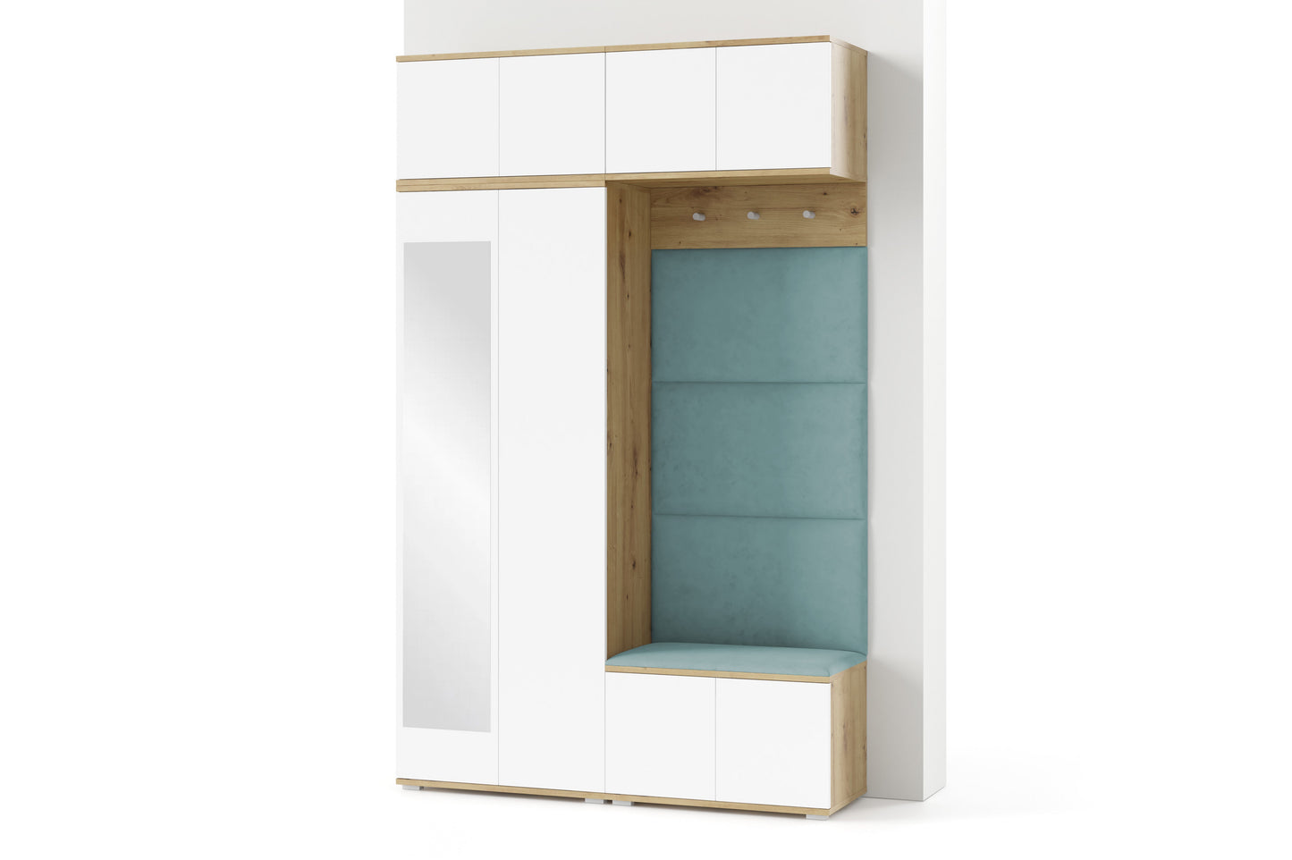 PK Sevilla 3 Hallway Wardrobe - Upholstered Panels in Various Colours