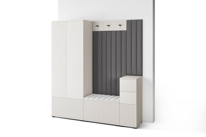 PK Rayo 7 Hallway Wardrobe - Upholstered Panels in Various Colours