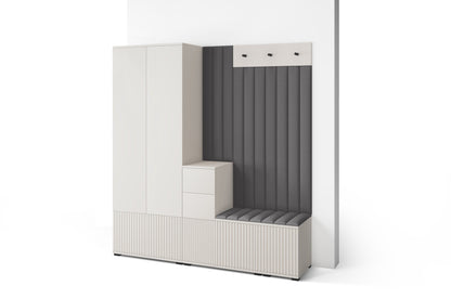 PK Rayo 7 Hallway Wardrobe - Upholstered Panels in Various Colours