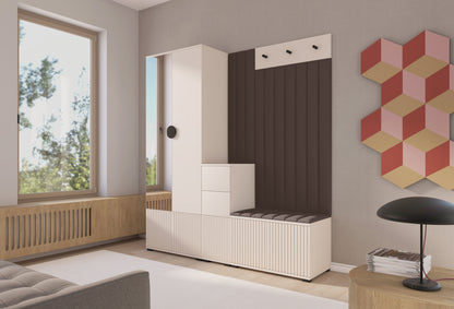 PK Rayo 7 Hallway Wardrobe - Upholstered Panels in Various Colours