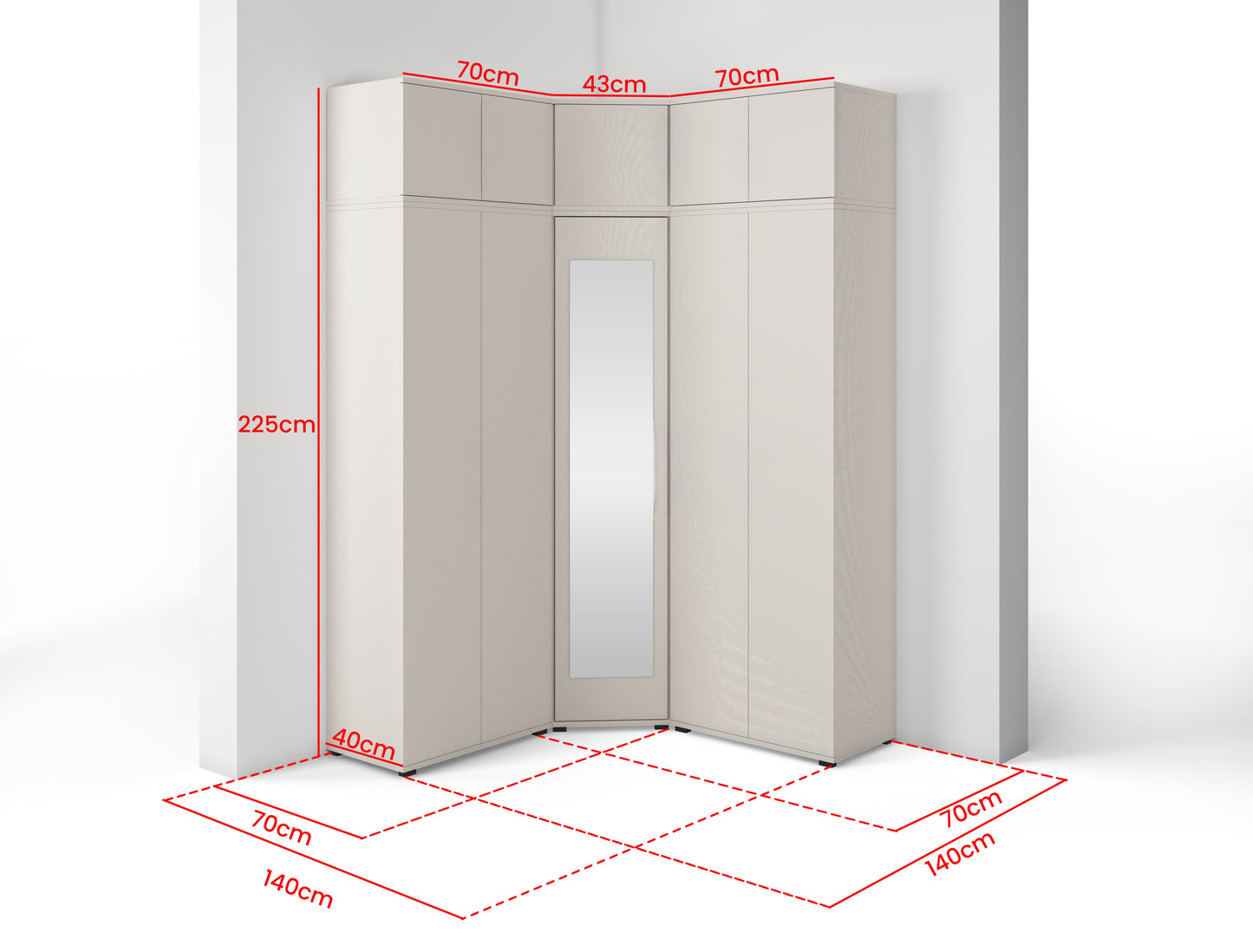 PK Bianco 10 Hallway Wardrobe Set