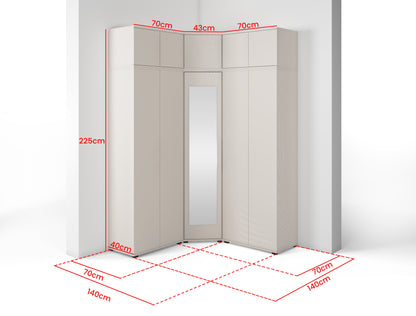 PK Bianco 10 Hallway Wardrobe Set