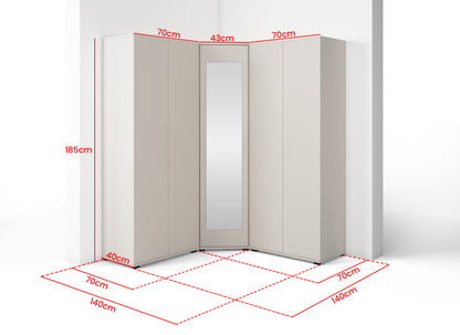 PK Bianco 9 Hallway Wardrobe Set