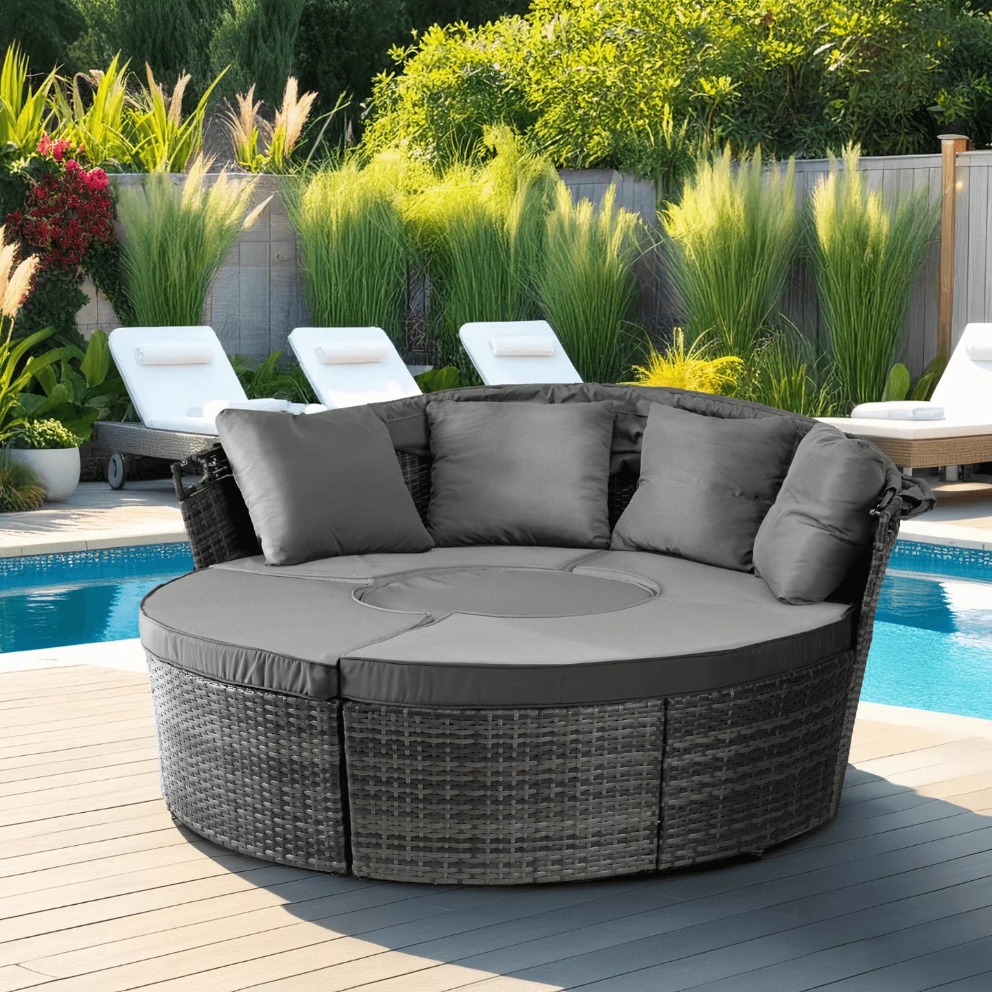 Elite CALIFORNIA Outdoor Island – Gray Technorattan