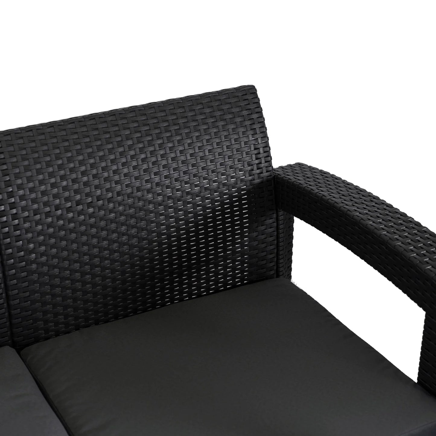 Elite BRANDON Outdoor Furniture Set – Black/Dark Gray | Stylish & Comfortable Garden Lounge
