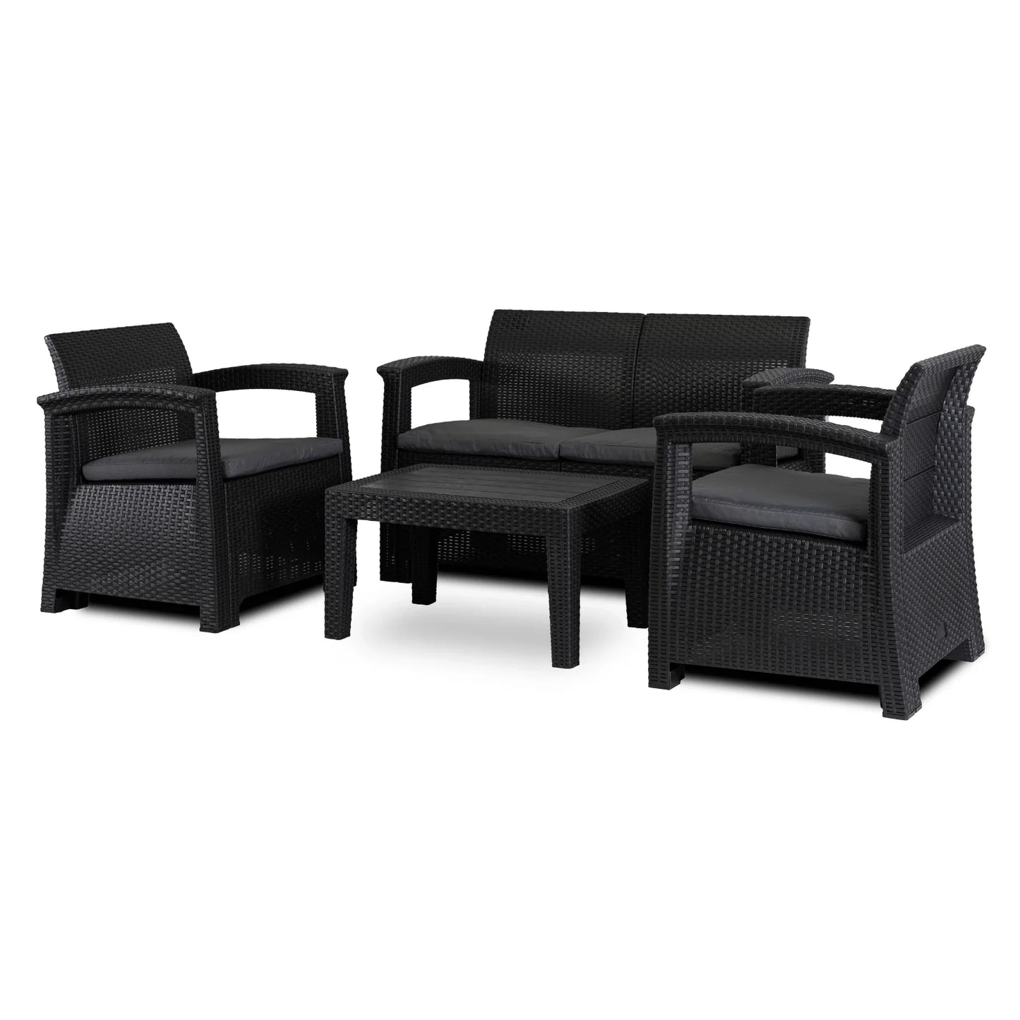 Elite COLUMBIA Outdoor Furniture Set – Black & Dark Gray