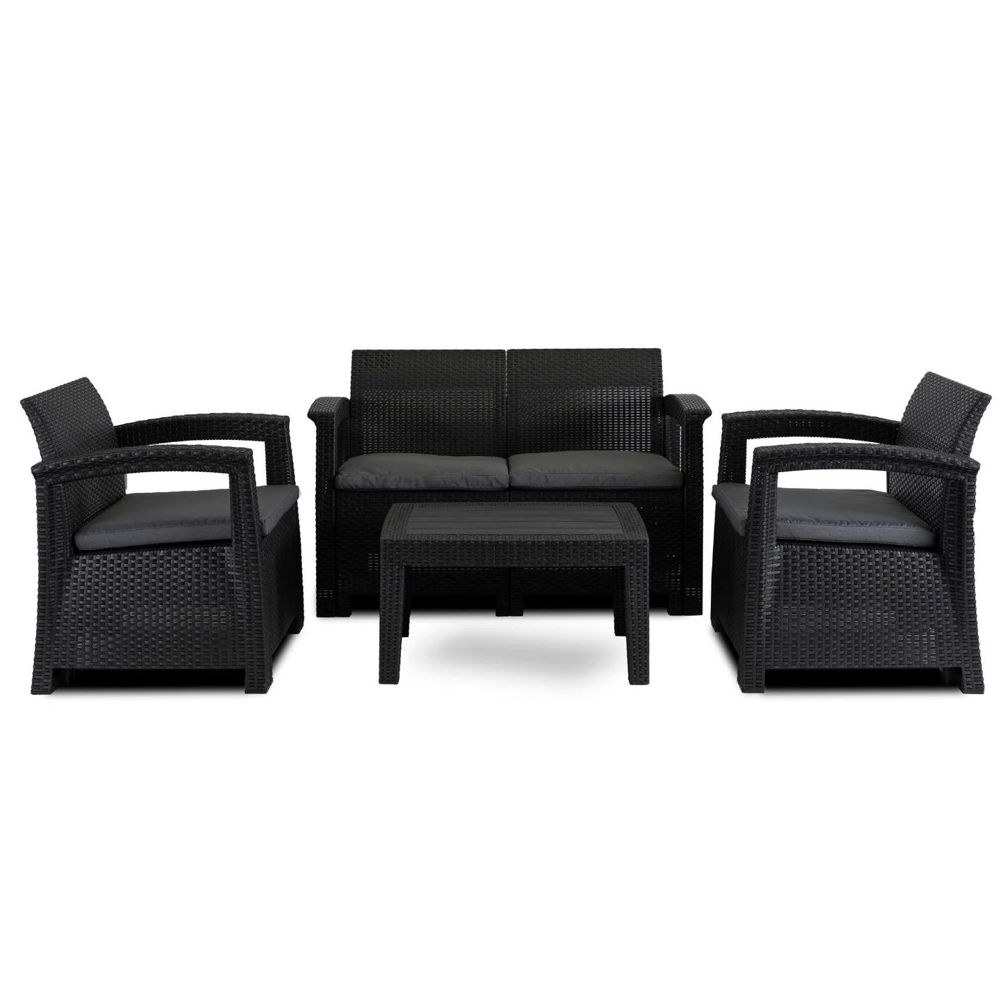 Elite COLUMBIA Outdoor Furniture Set – Black & Dark Gray