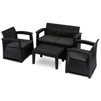 Elite COLUMBIA Outdoor Furniture Set – Black & Dark Gray