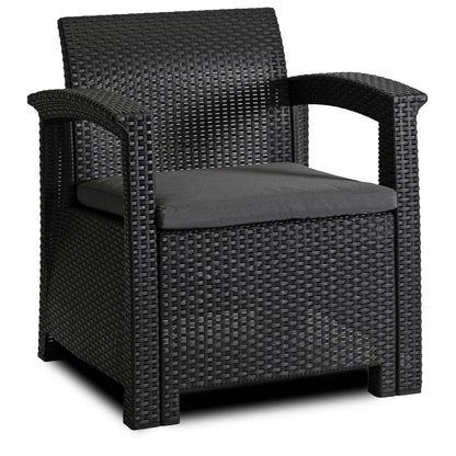 Elite COLUMBIA Outdoor Furniture Set – Black & Dark Gray