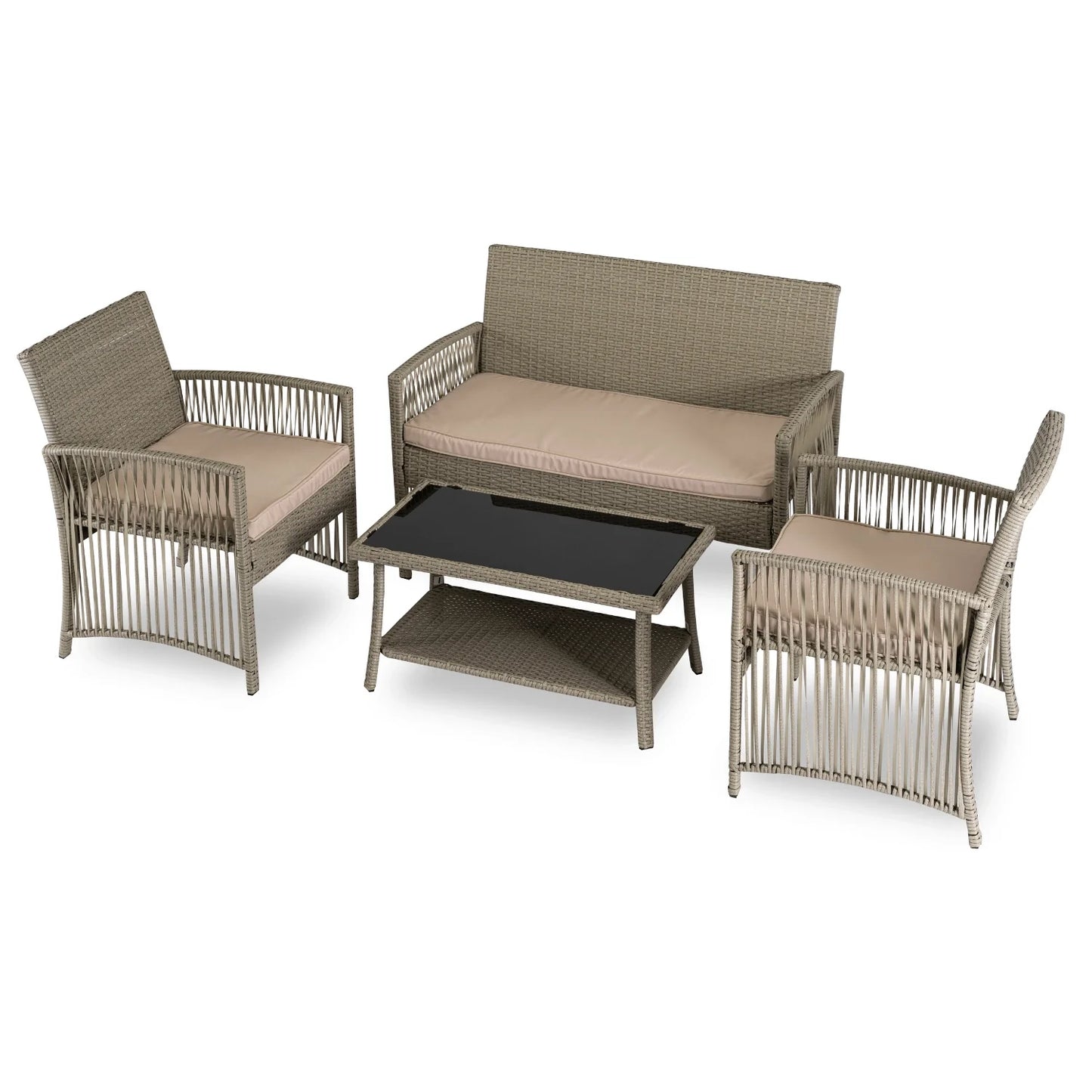 Elite FILADELFIA Outdoor Furniture Set – Gray & Beige
