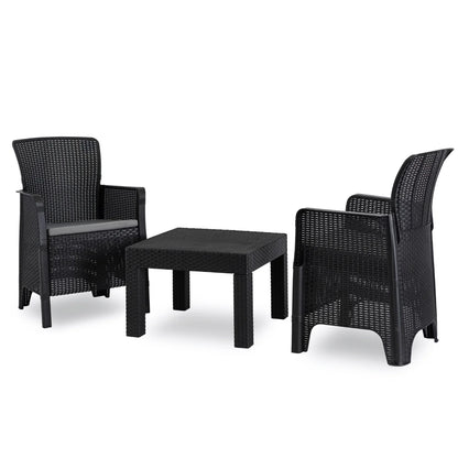Elite FRENSO Outdoor Furniture Set  Black - Compact & Stylish Garden Lounge