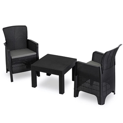 Elite FRENSO Outdoor Furniture Set  Black - Compact & Stylish Garden Lounge