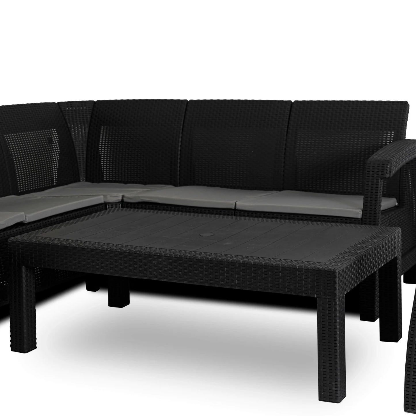 Elite INDIANA Outdoor Furniture Set Black/Gray - Modern & Versatile Garden Lounge