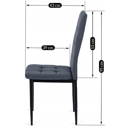 Elite CLARK Extendable Dining Set – 120-160 cm Artisan Oak Table & 4 TEX Dark Gray Chairs