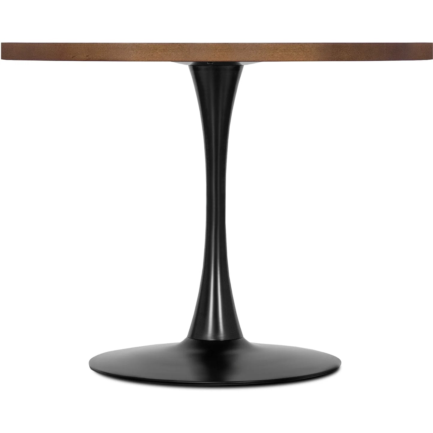 Elite LINO Dining Set – 100 cm Walnut/Black Round Table & 4 Grey ROBIN Chairs