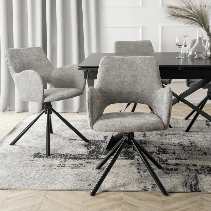 Elite FLAV Grey Modern Upholstered Chair