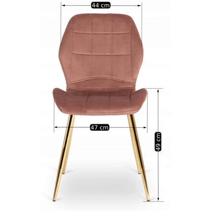 Elite TINGA Dining Set – 100 cm Black/Gold Table & 4 IRYS Pink Chairs