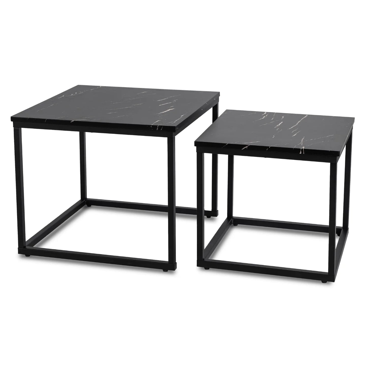 Elite JUNO Coffee Table Set – Black Marble