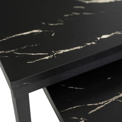 Elite JUNO Coffee Table Set – Black Marble