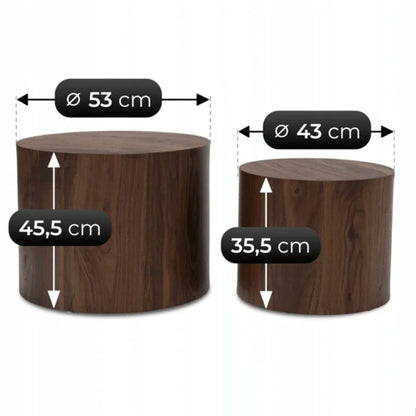 Elite Leila Walnut Loft Coffee Table Set