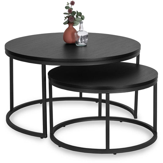 Elite MANU MAX Black Nesting Coffee Table Set