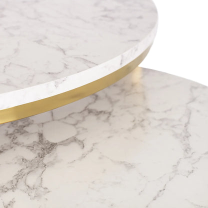 Elite OLIS MAX Coffee Table Set – Marble/Gold